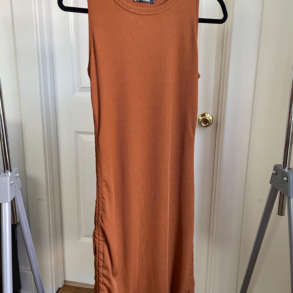 Sleeveless Orange Dress